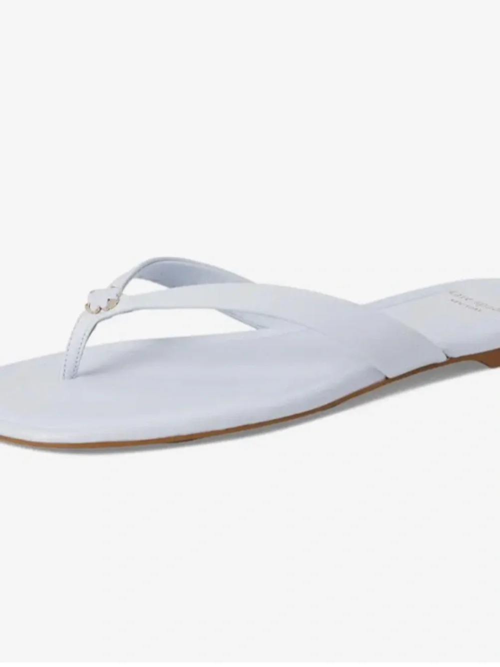 NWT Kate Spade Flower Smooth Leather Flip-Flop (Taro Milk) Size 7